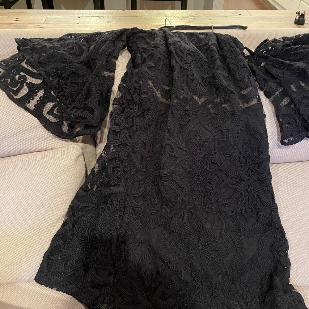 Thurley black lace dress